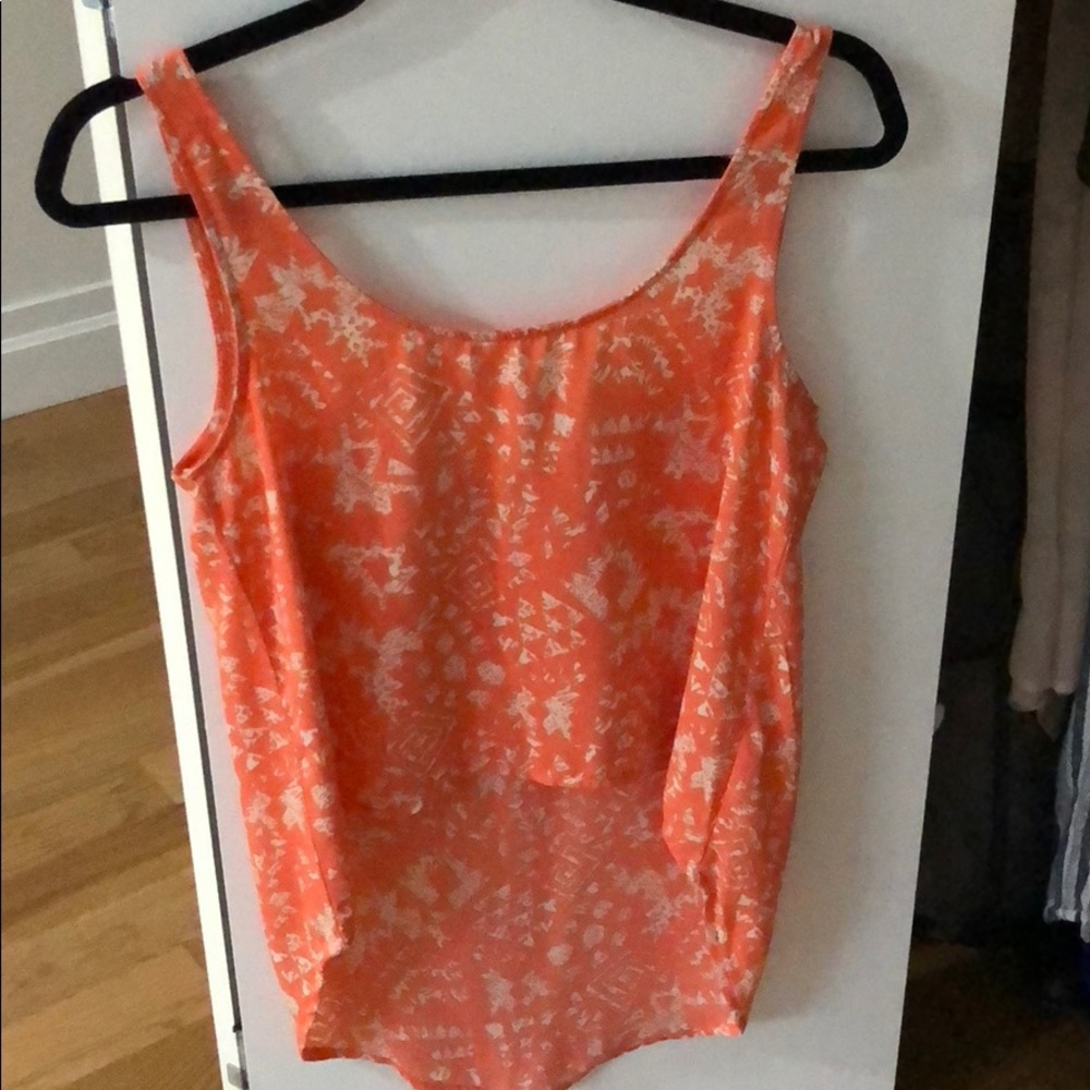 High-low Coral Tank Top